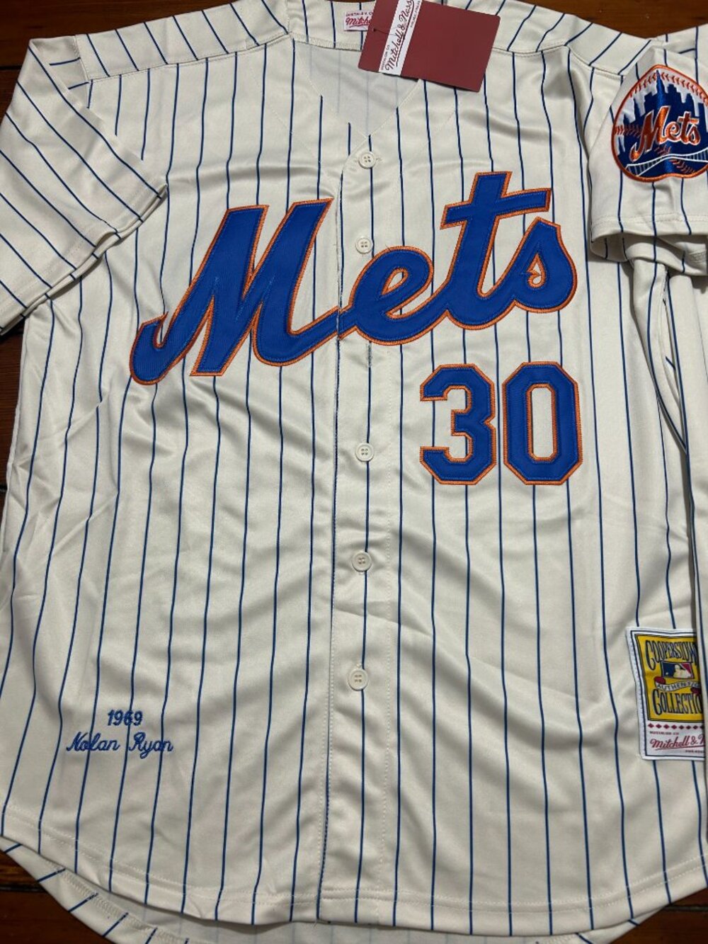 1960's NEW YORK METS NOLAN RYAN Men's JERSEY M,L,XL,2XL NWT by Miichell & Ness - Picture 3 of 5